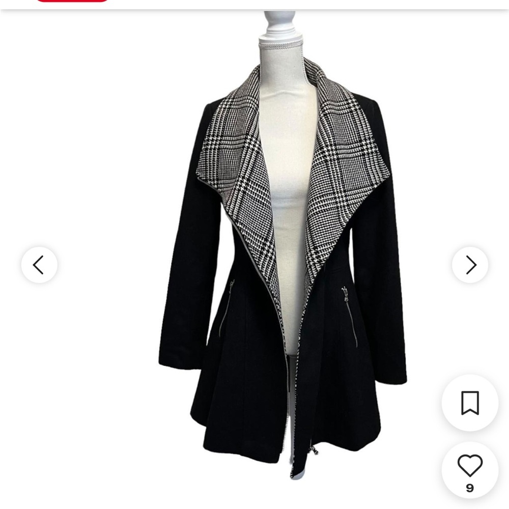 Absolutely stunning extra large asymmetrical wool blend guess coat